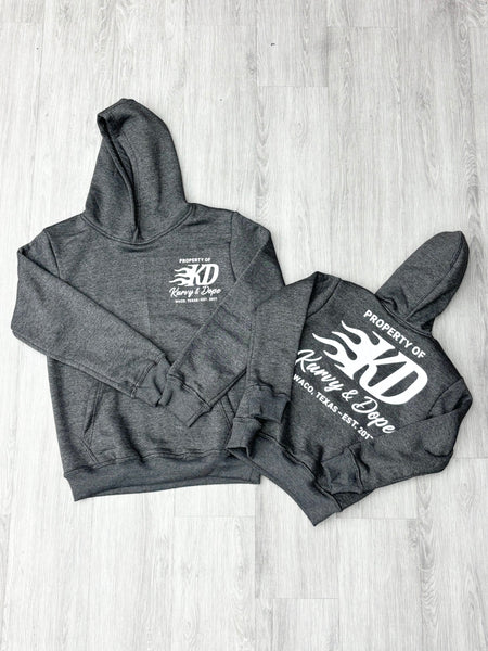 Property Of Kurvy & Dope™ Hoodie – Charcoal Grey