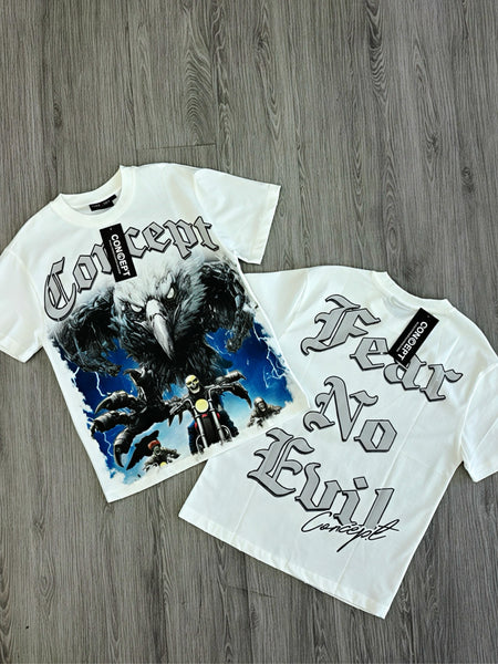 Concept Gothic Graphic Tee – White