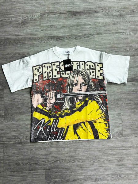 Prestige Graphic Tee – White/Yellow