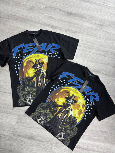 Fear Crow Graphic Tee – Black